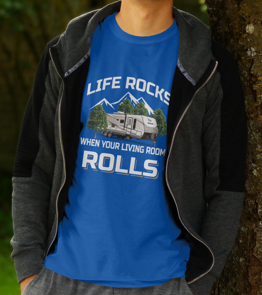 Life Rocks When Your Living Room Rolls Jayco Jay Flight T-Shirt