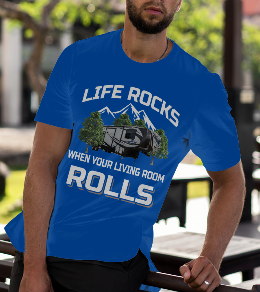 LIFE ROCKS WHEN YOUR LIVING ROOM ROLLS HEARTLAND CYCLONE T-Shirt