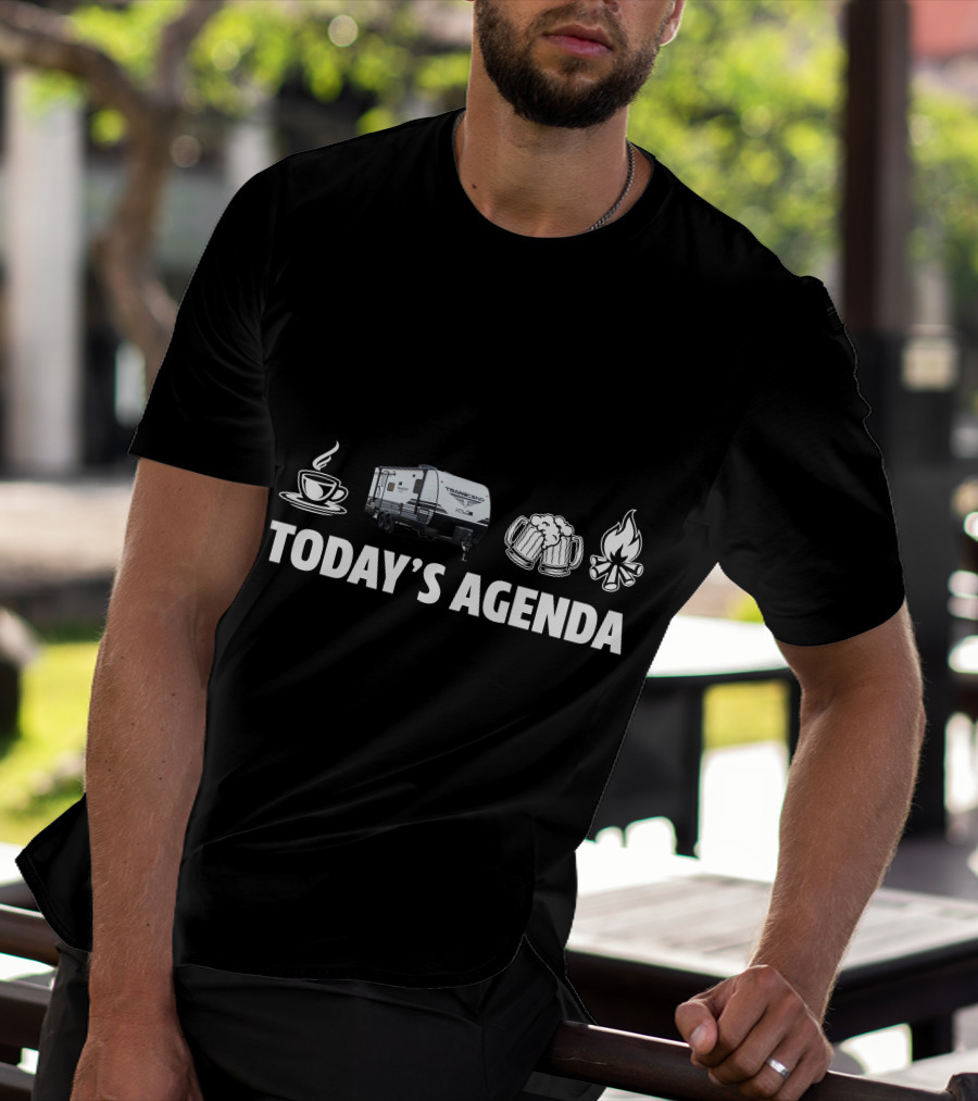 Today's Agenda Grand Designs Transcend XPlor 265BH Coffee Beer Campfire T-Shirt