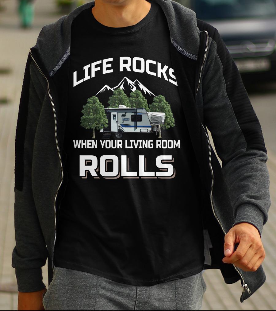 LIFE ROCKS WHEN YOUR LIVING ROOM ROLLS JAYCO HYBRID T-Shirt