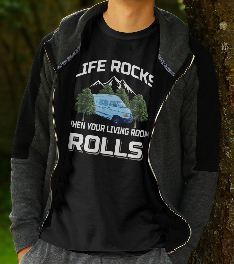 Life Rocks When Your Living Room Rolls 2001 Leisure Travel Classic Freedom T-Shirt