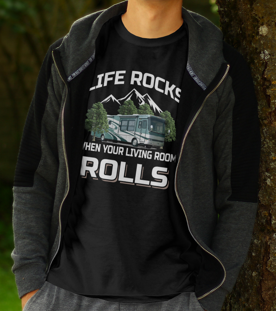 Life Rocks When Your Living Room Rolls 2006 Holiday Rambler Endeavor 40 PDQ T-Shirt