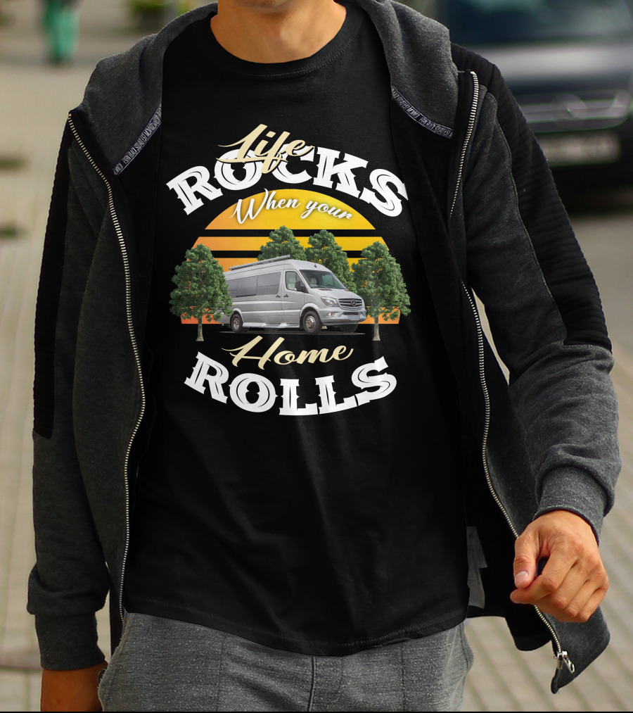 Life Rocks When Your Home Rolls Coachmen Galleria Class B RV T-Shirt