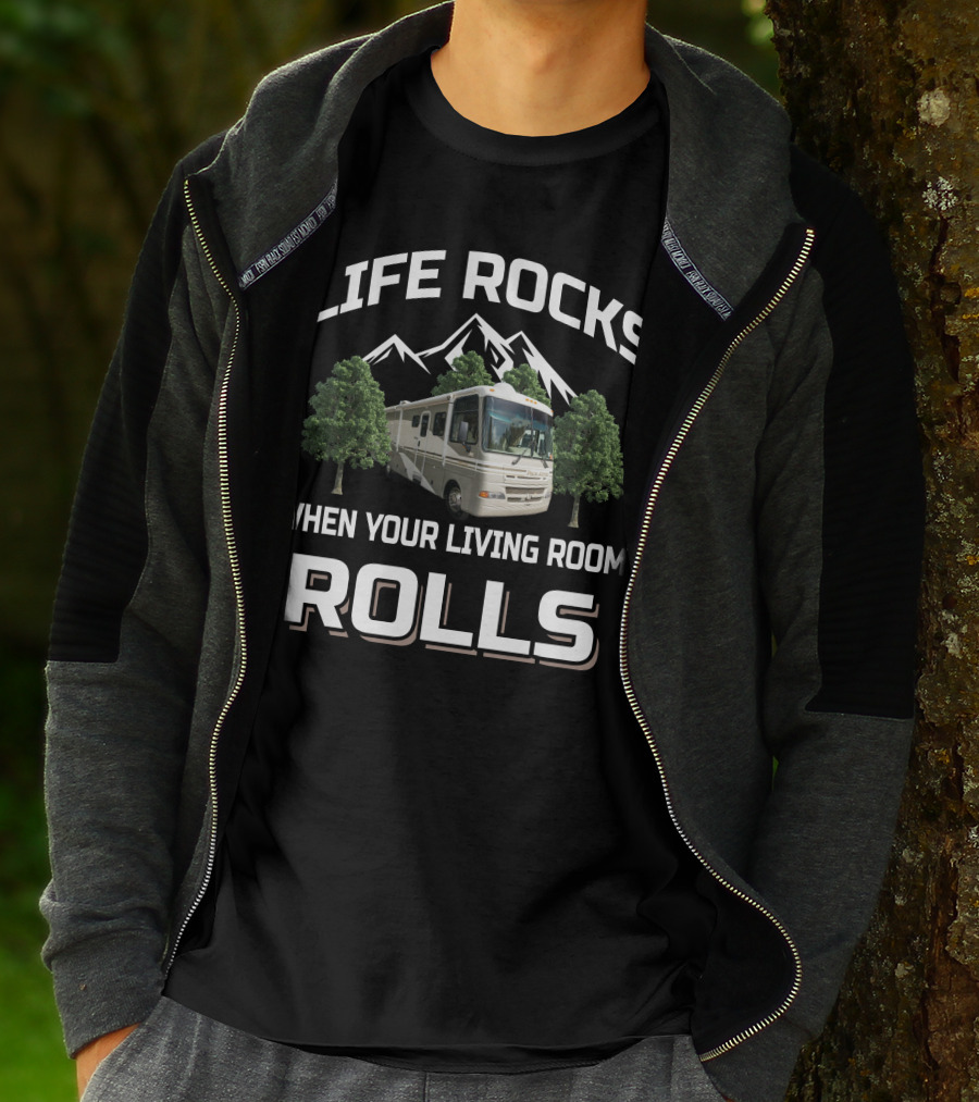 Fleetwood Pace Arrow 36R Life Rocks When Your Living Room Rolls T-Shirt
