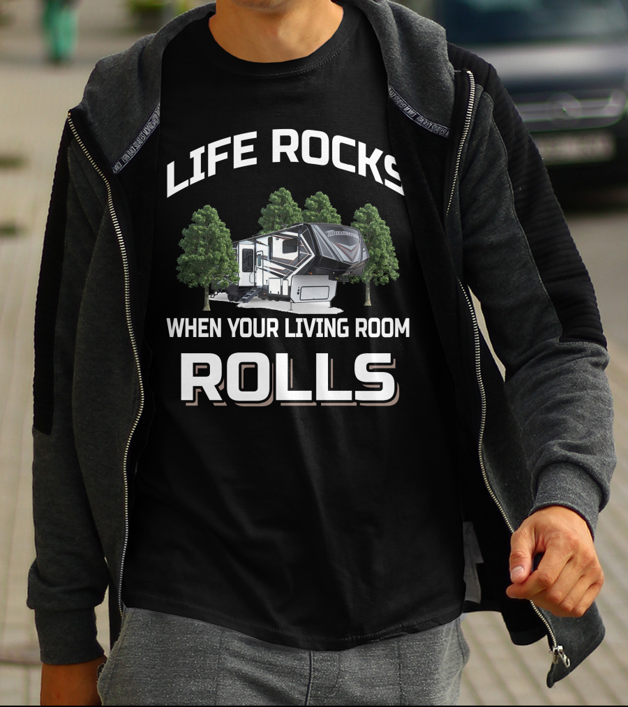 Life Rocks When Your Living Room Rolls Grand Design Momentum 397TH T-Shirt