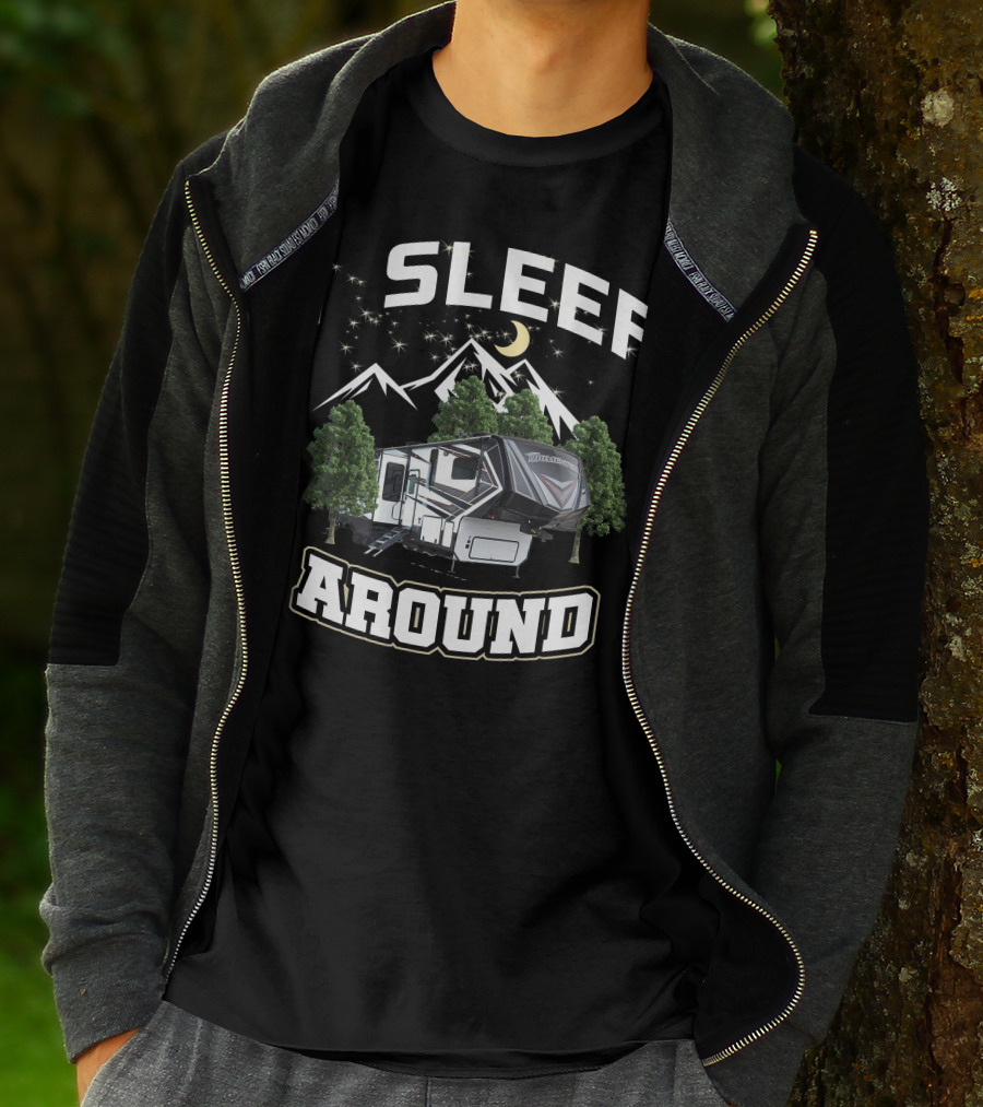 I Sleep Around Grand Design Momentum 376THS Camper Mountain Scene T-Shirt