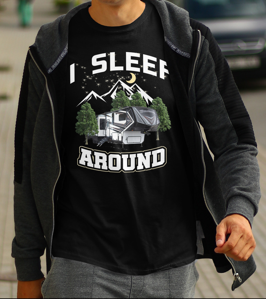 I Sleep Around Grand Design Momentum 376THS Camper Mountain Scene T-Shirt