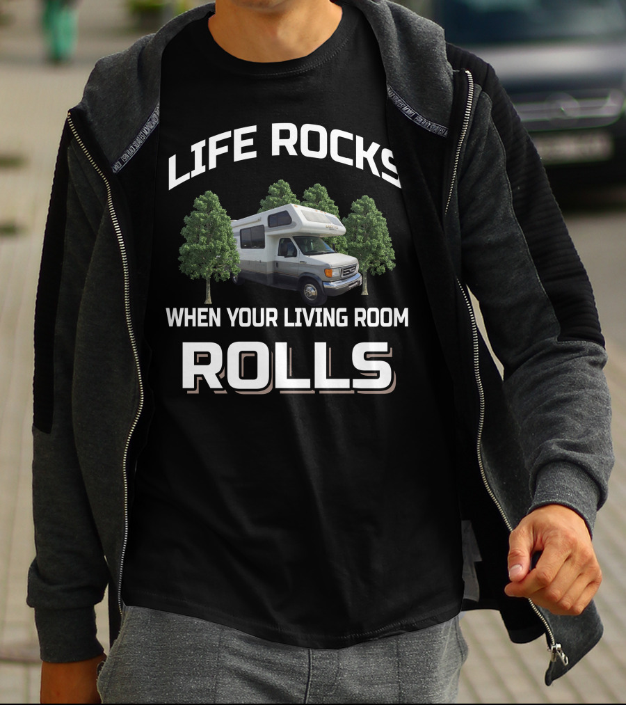 LIFE ROCKS WHEN YOUR LIVING ROOM ROLLS 1995 LAZY DAZE 26.5 T-Shirt