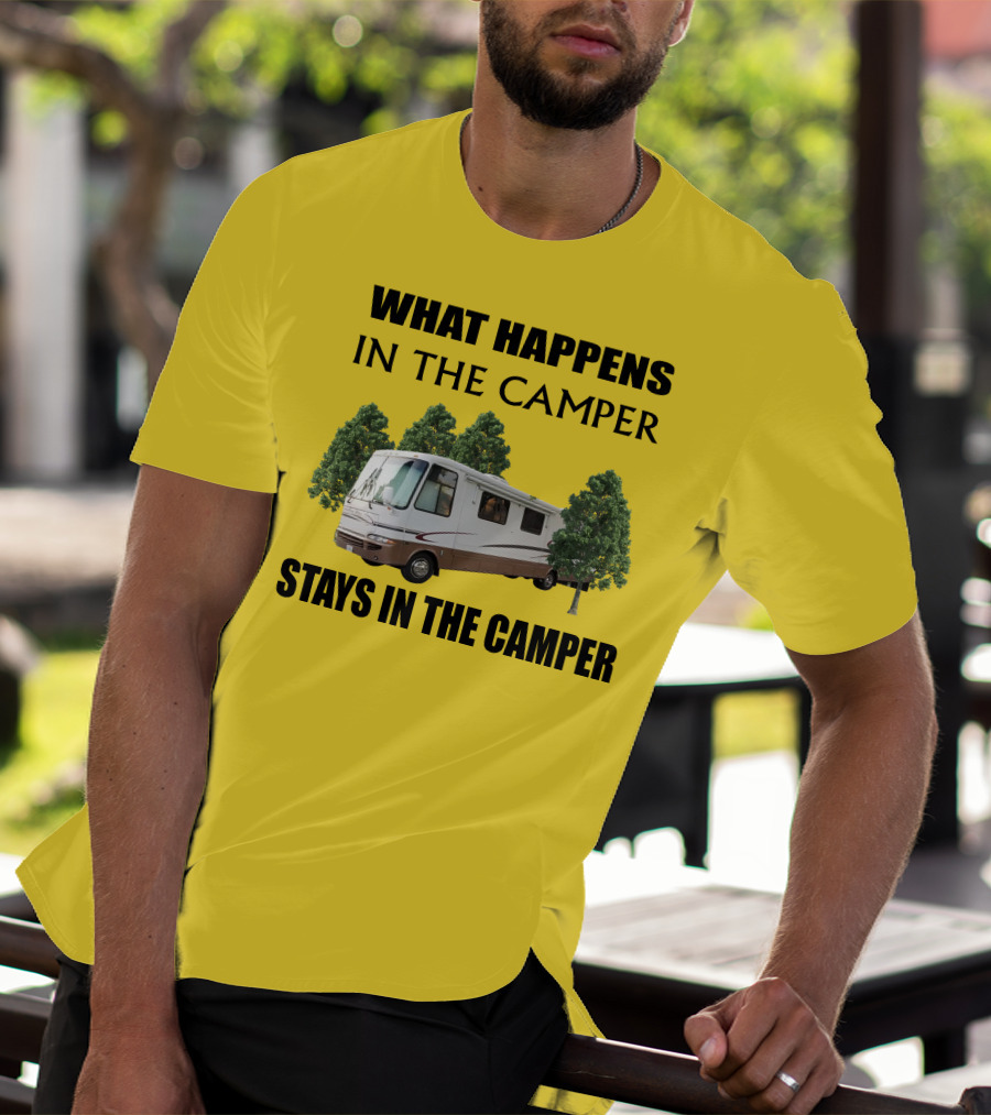 What Happens In The Camper Stays In The Camper RV 2002 Kountry Star T-Shirt
