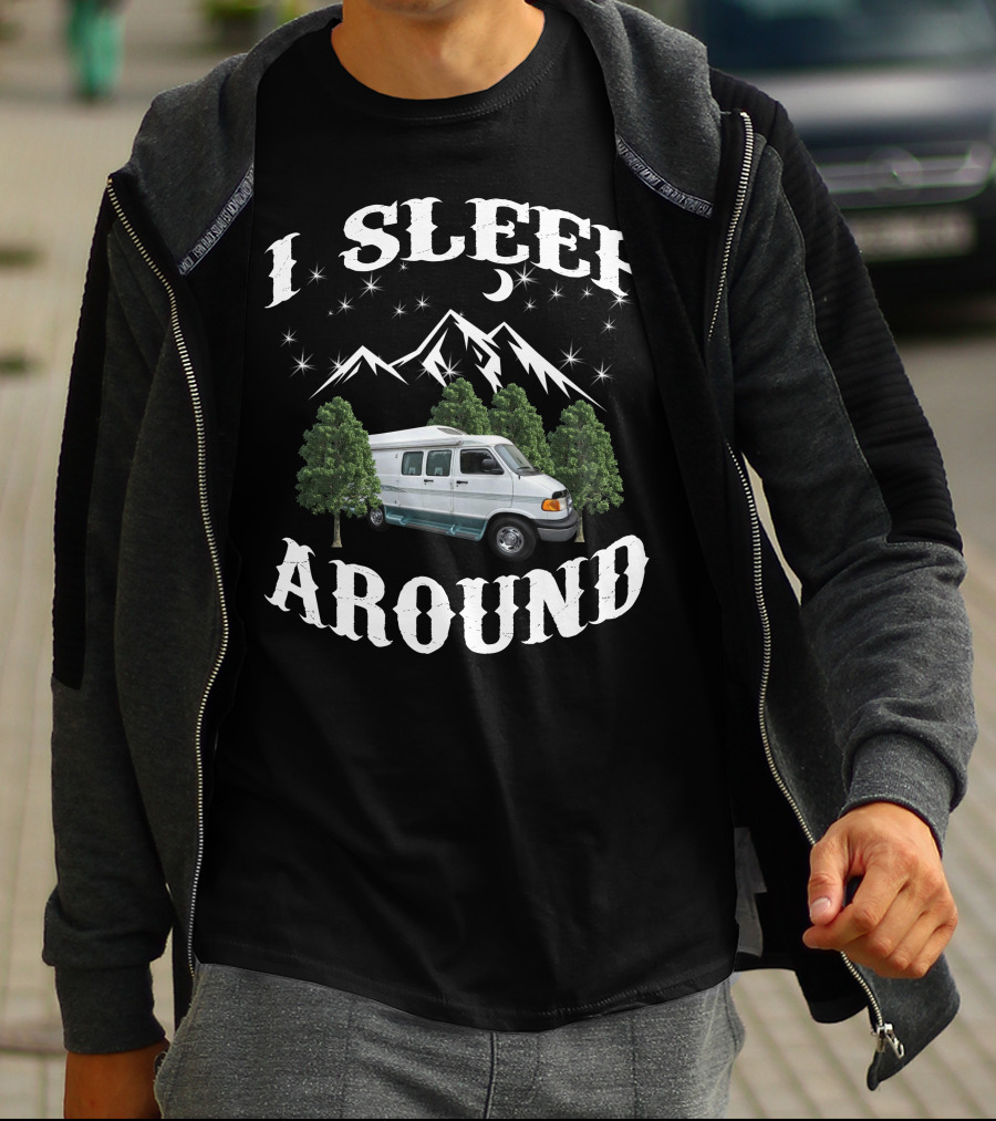 2001 Roadtrek 190 Popular I Sleep Around Camper Van Mountains T-Shirt