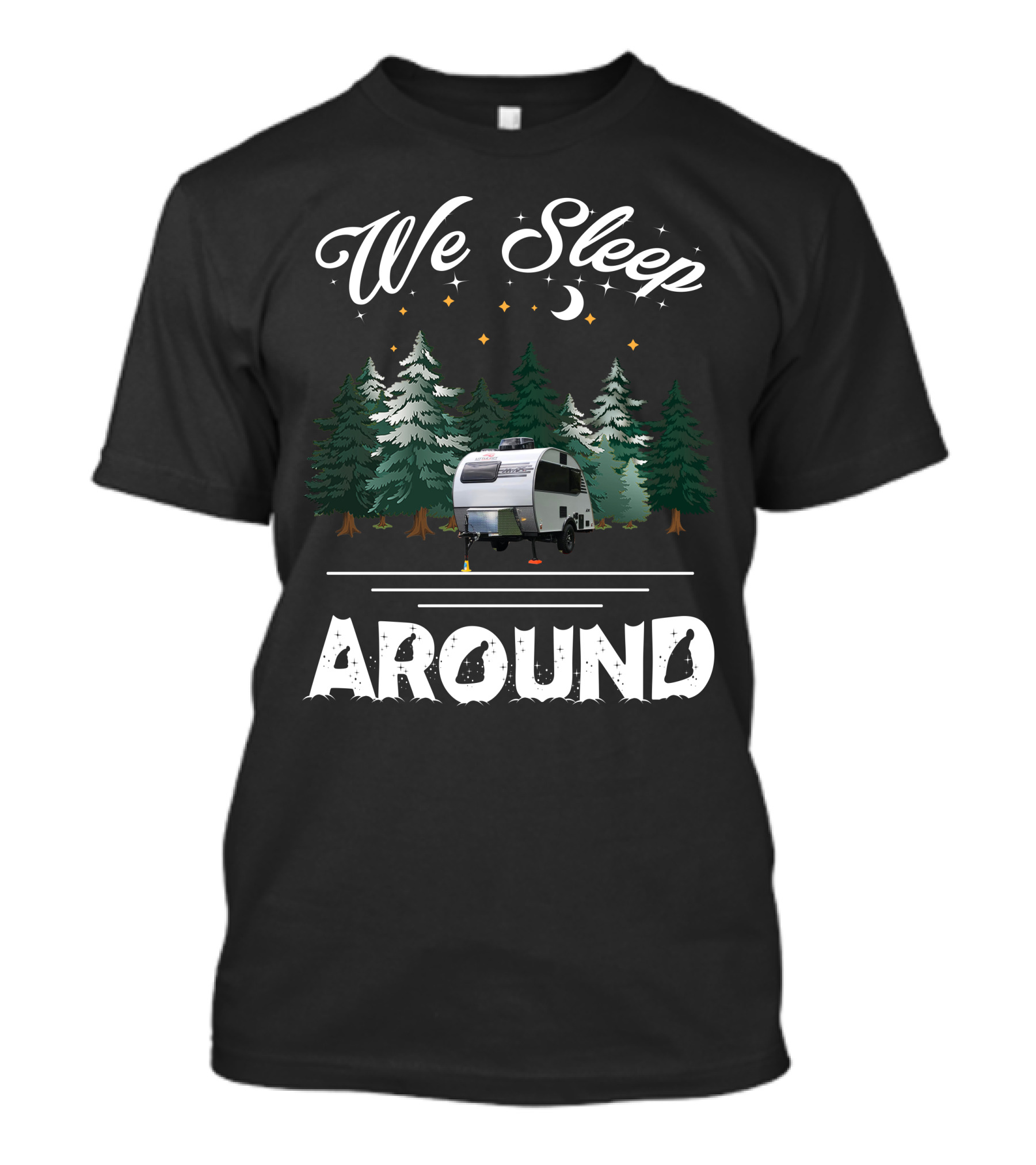 We Sleep Around Little Guy Max Camper Forest Night T-Shirt