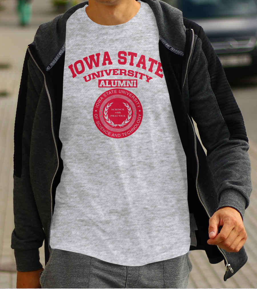 Iowa State University Alumni Science With Practice Circular Seal T-Shirt