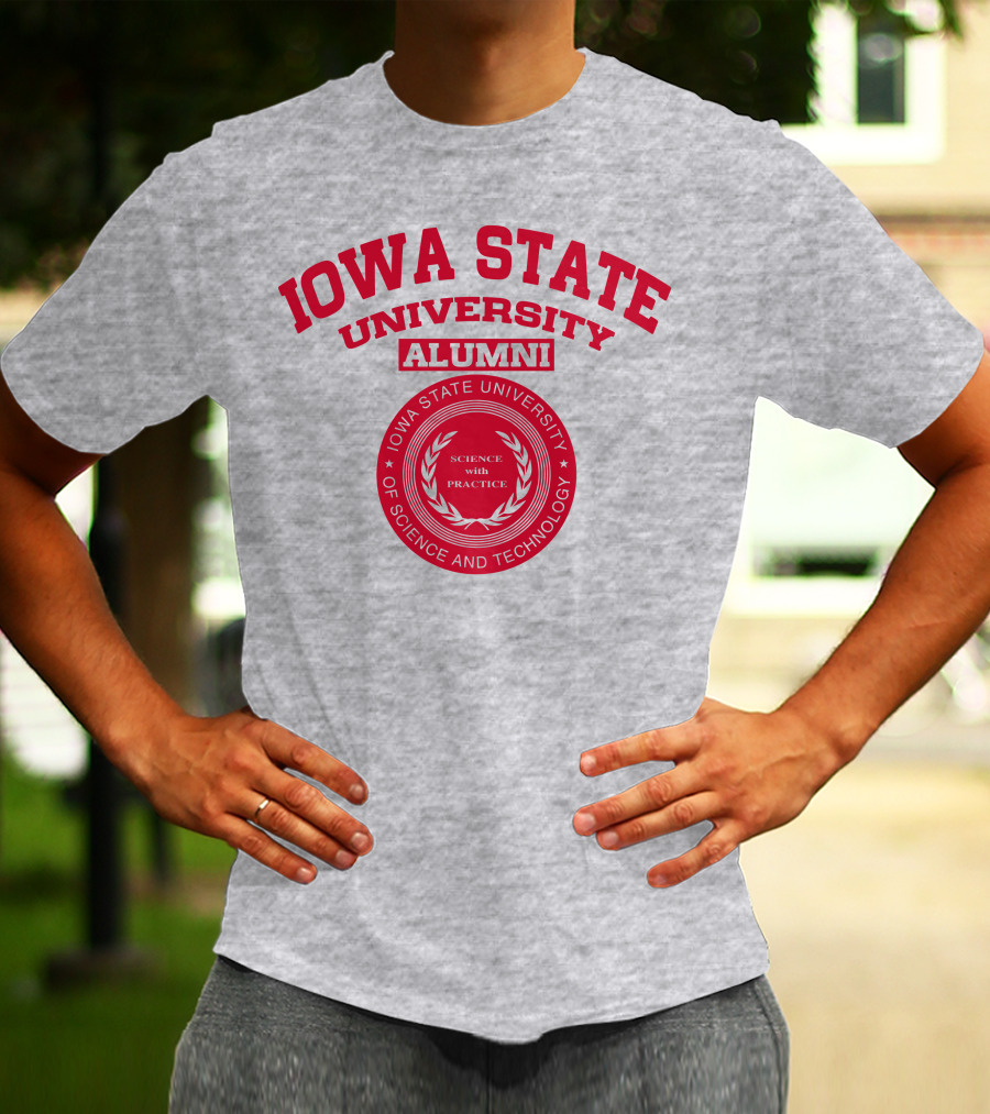 Iowa State University Alumni Science With Practice Circular Seal T-Shirt