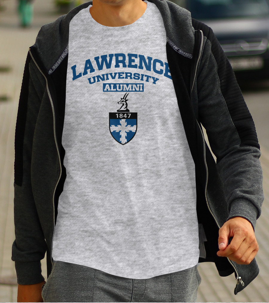 Lawrence University Alumni 1847 Crest With Antelope Emblem T-Shirt