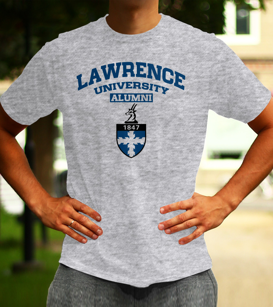 Lawrence University Alumni 1847 Crest With Antelope Emblem T-Shirt