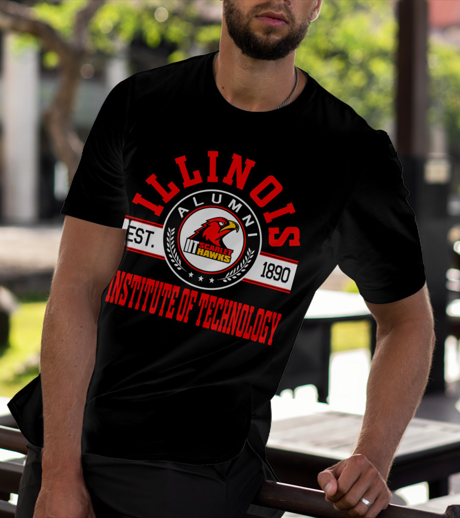 Illinois Institute Of Technology Alumni Scarlet Hawks Est. 1890 T-Shirt