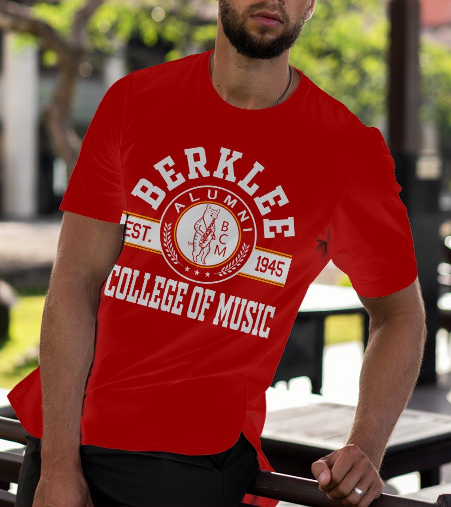 Berklee College Of Music Alumni Est. 1945 BCM Cat T-Shirt