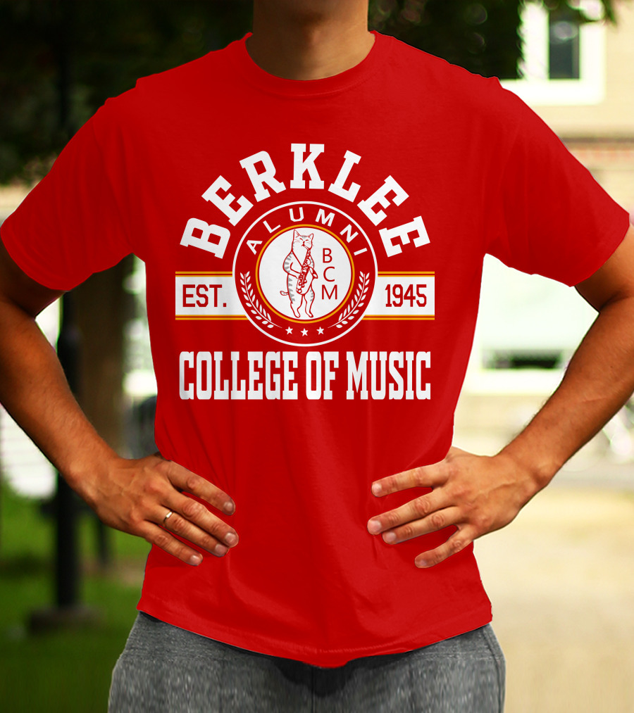 Berklee College Of Music Alumni Est. 1945 BCM Cat T-Shirt