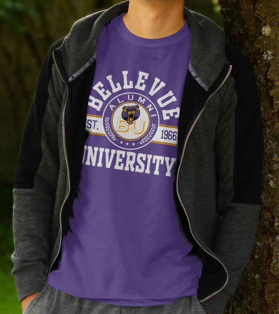 Bellevue University Alumni BU Bear Logo Est. 1966 T-Shirt
