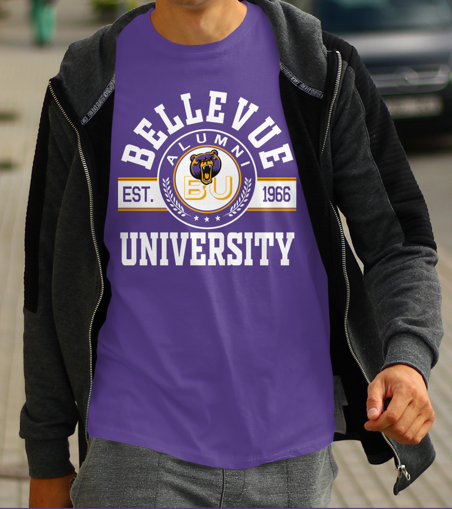 Bellevue University Alumni BU Bear Logo Est. 1966 T-Shirt