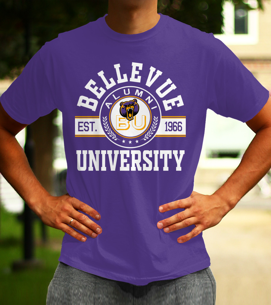 Bellevue University Alumni BU Bear Logo Est. 1966 T-Shirt