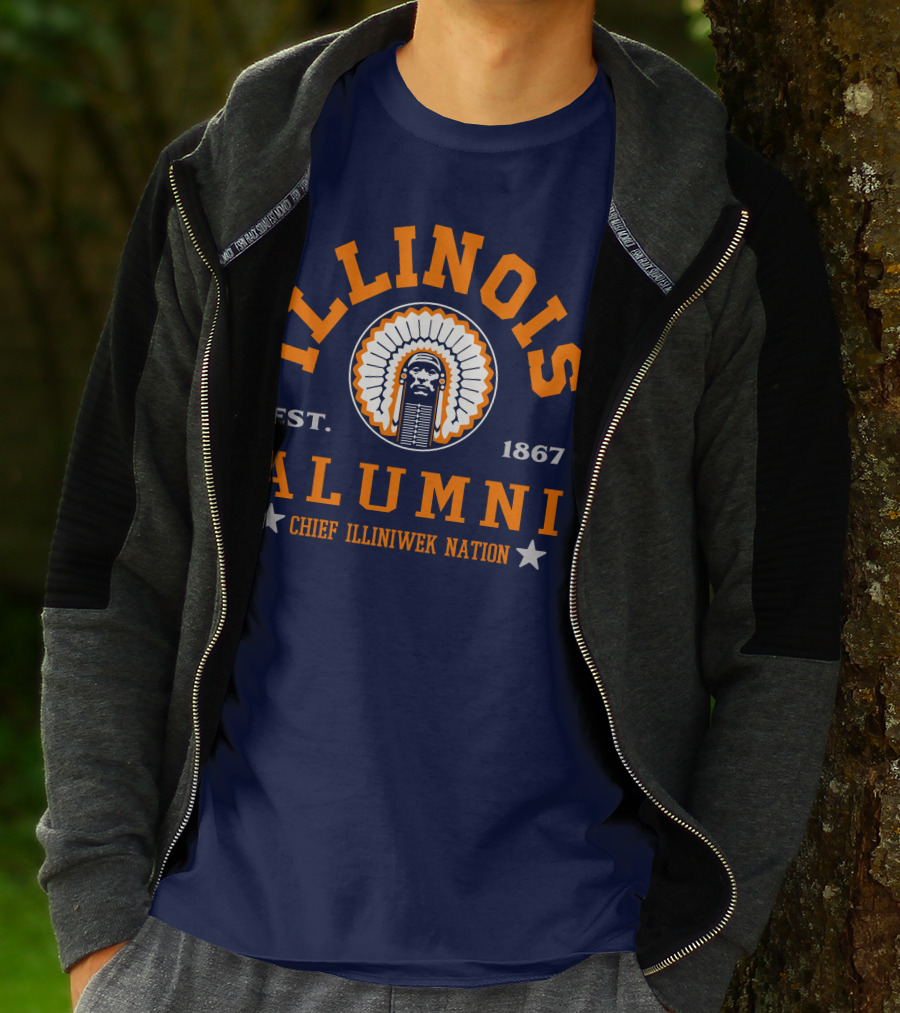 Illinois Alumni Chief Illiniwek Nation Est. 1867 T-Shirt