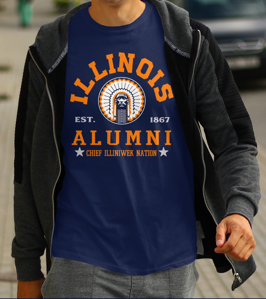 Illinois Alumni Chief Illiniwek Nation Est. 1867 T-Shirt