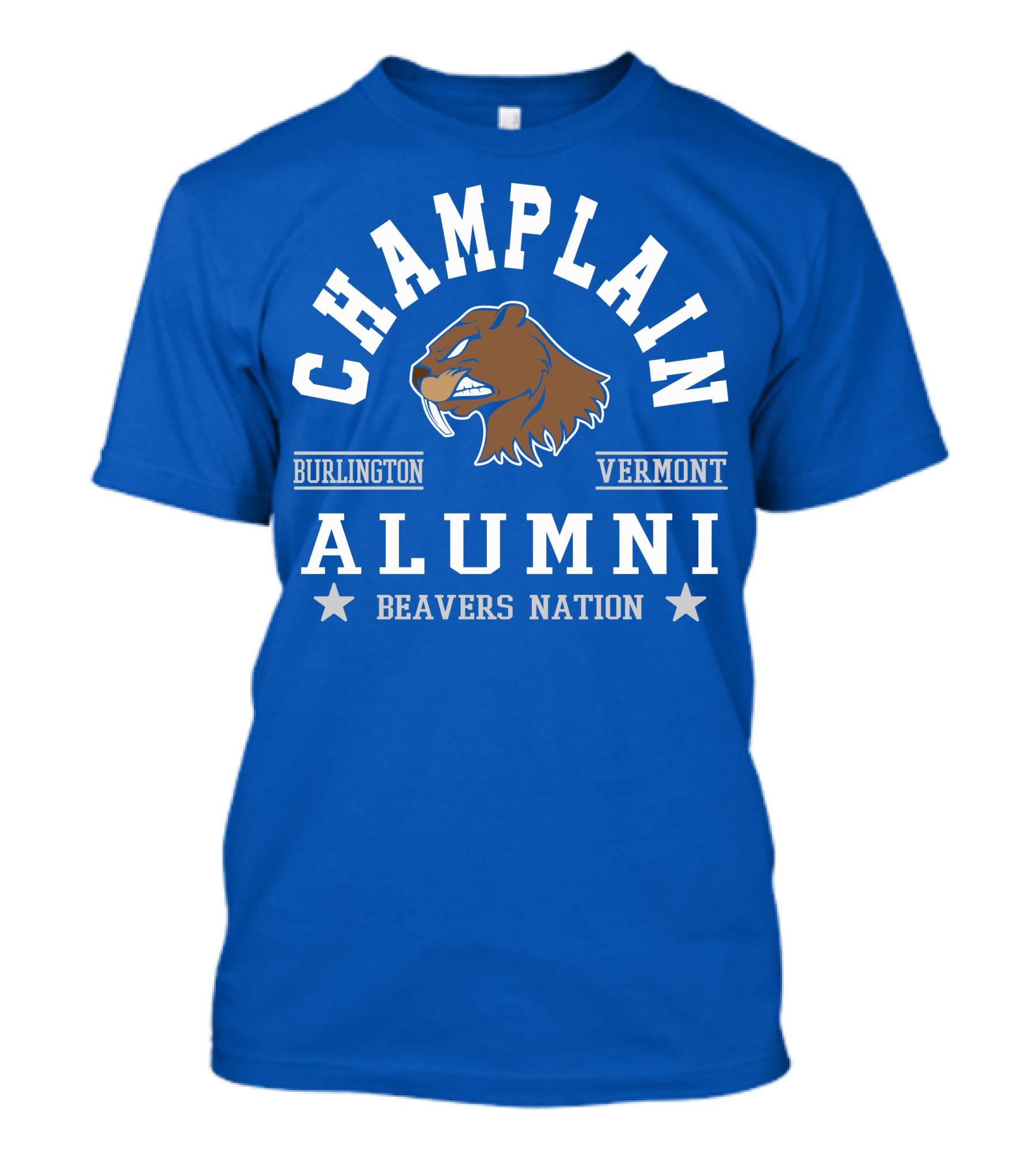 Champlain College Burlington Vermont Alumni Beavers Nation T-Shirt