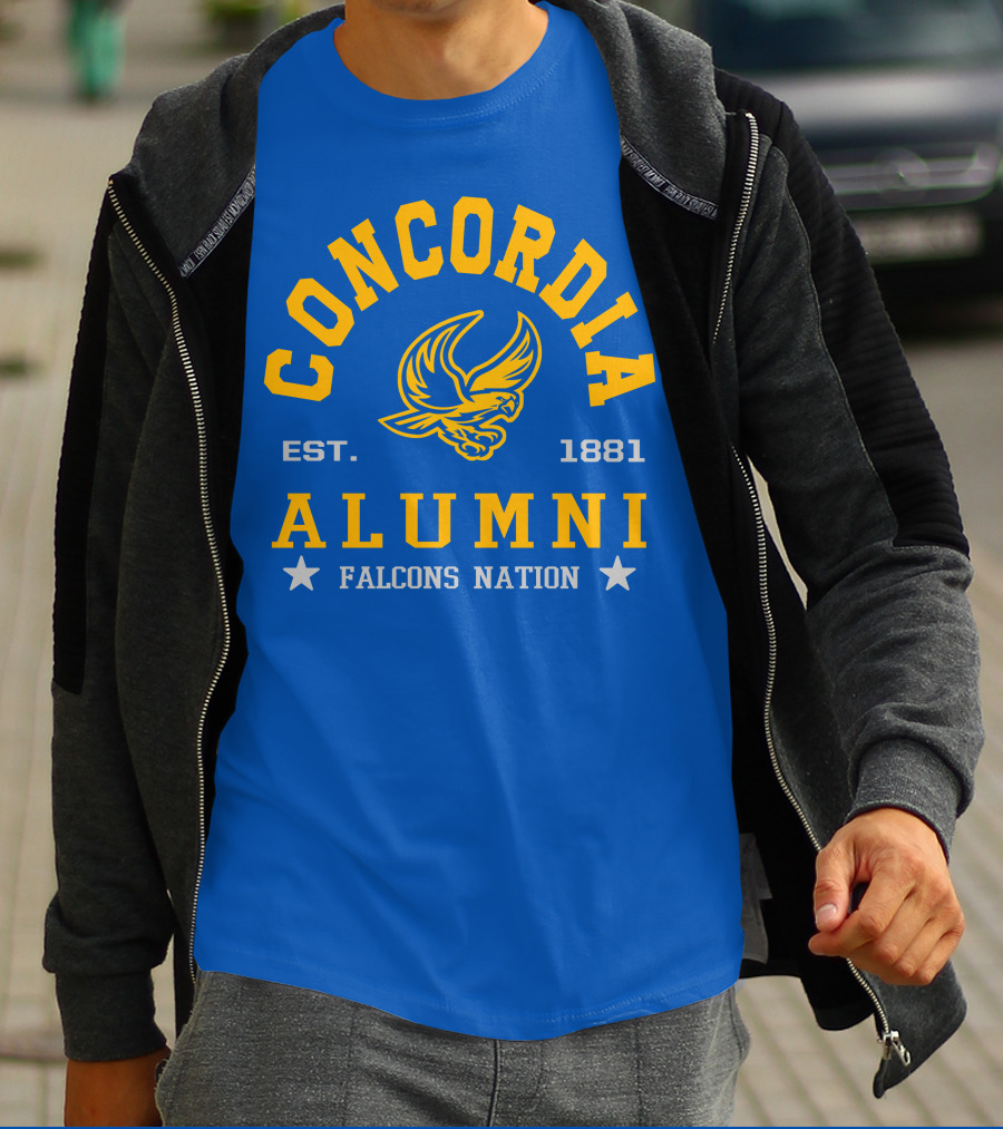 Concordia Alumni Falcons Nation Est. 1881 T-Shirt