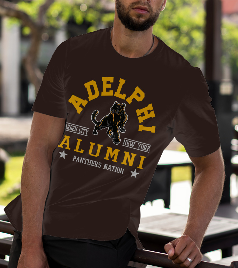 Adelphi Alumni Garden City New York Panthers Nation T-Shirt