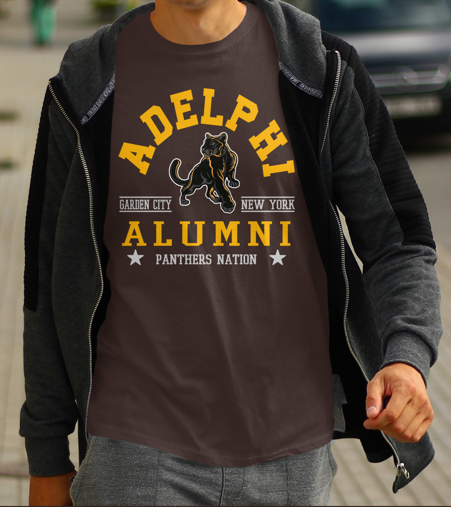 Adelphi Alumni Garden City New York Panthers Nation T-Shirt