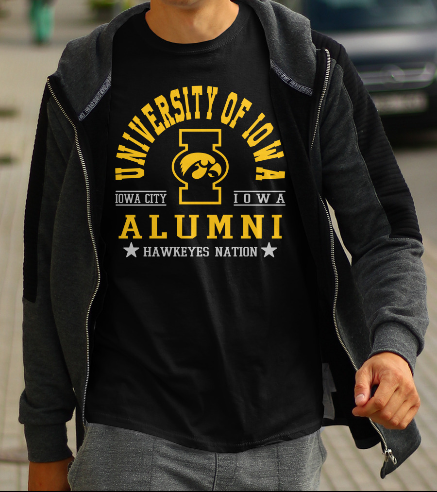 University Of Iowa Alumni Iowa City Hawkeyes Nation T-Shirt