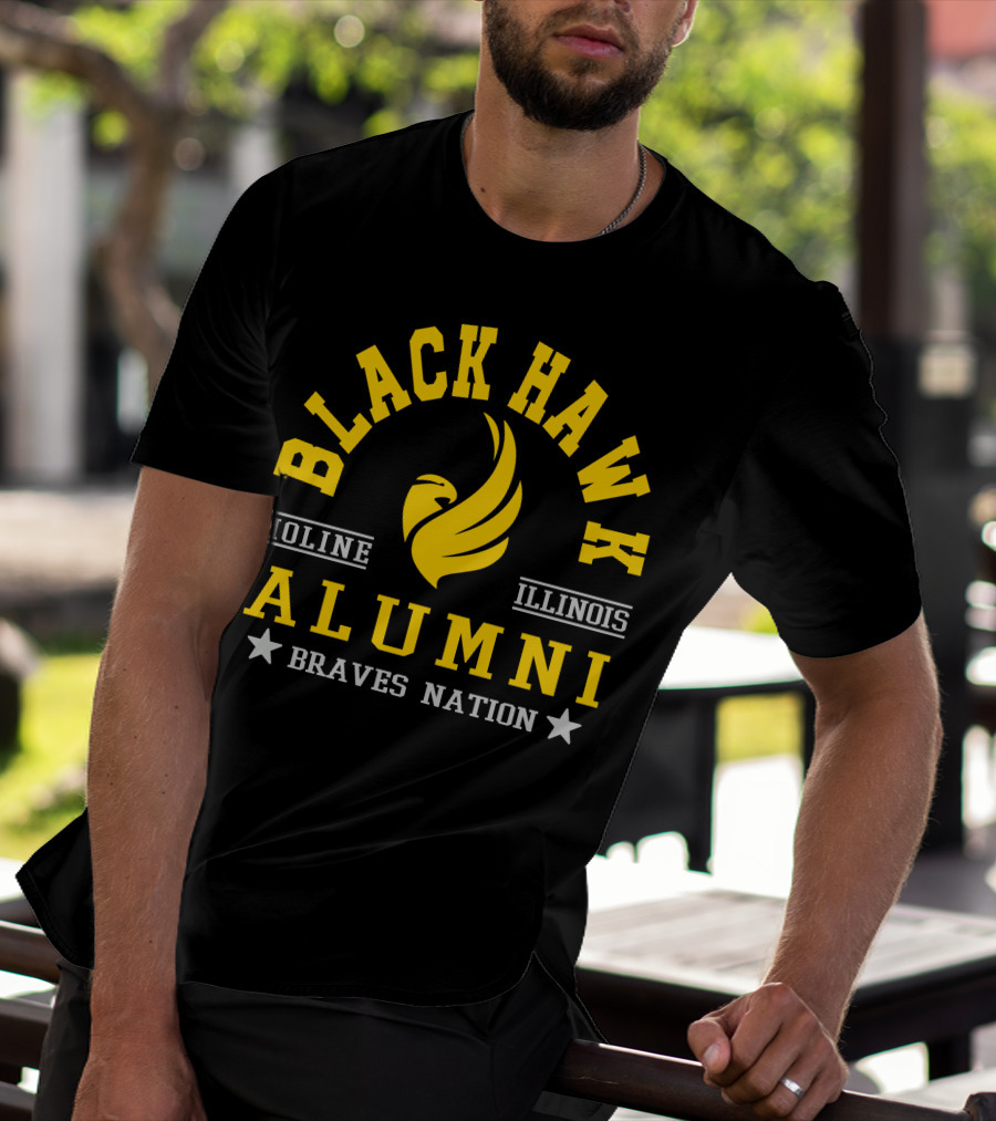 Black Hawk Alumni Braves Nation Moline Illinois T-Shirt
