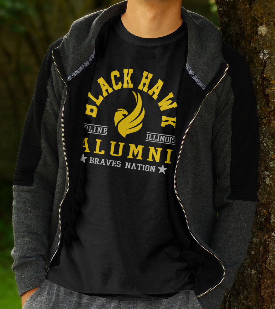 Black Hawk Alumni Braves Nation Moline Illinois T-Shirt