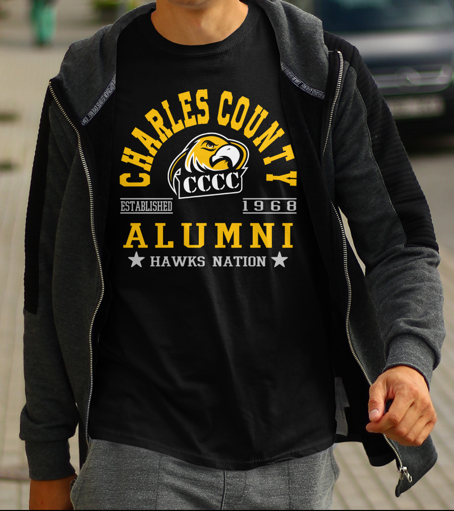 Charles County CCCC Alumni Hawks Nation Established 1968 T-Shirt
