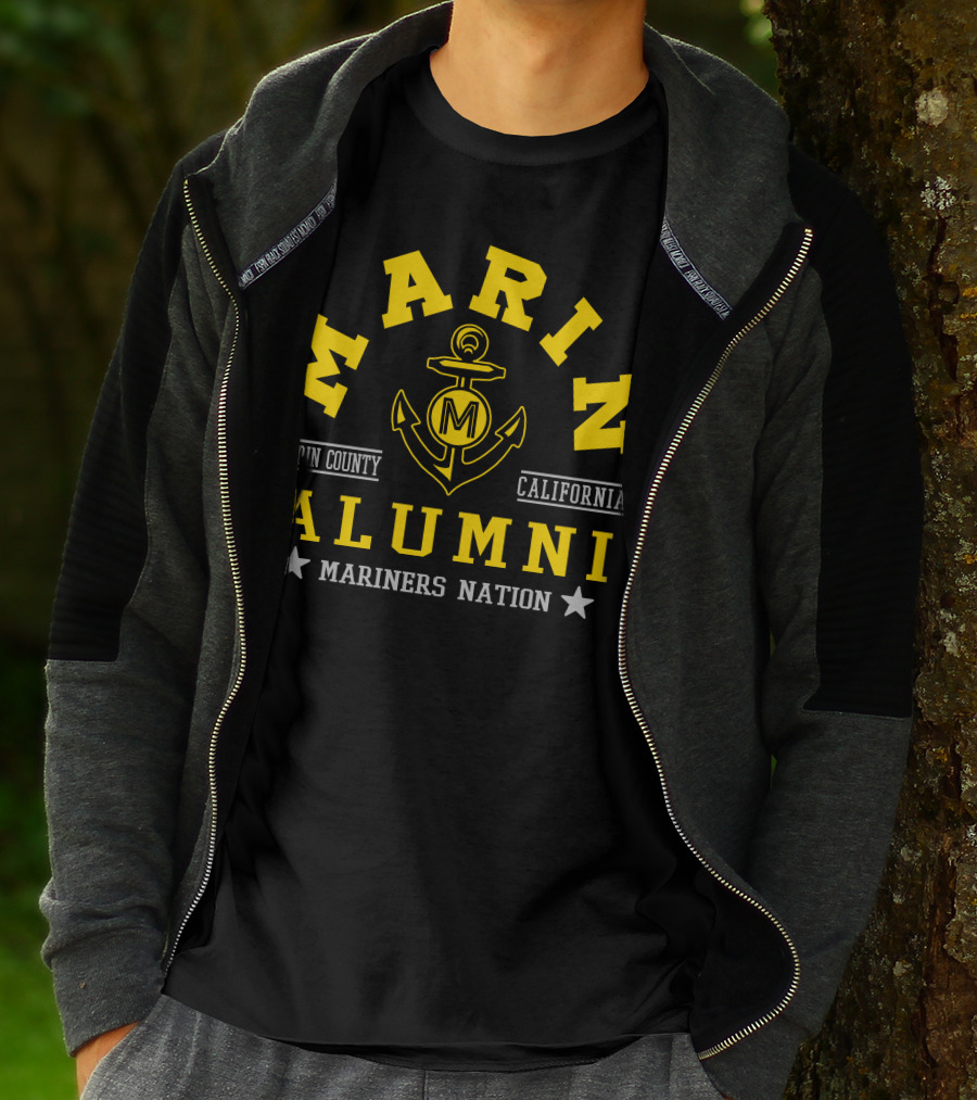 Marin County California Alumni Mariners Nation T-Shirt