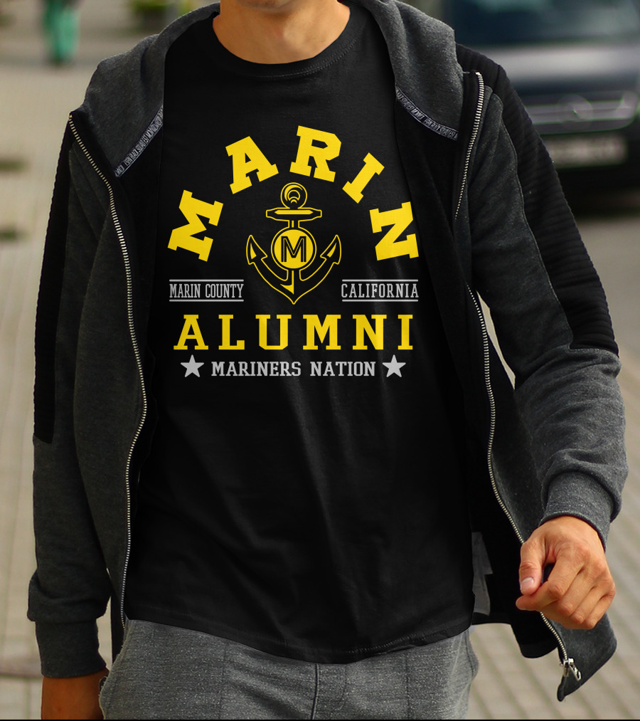 Marin County California Alumni Mariners Nation T-Shirt