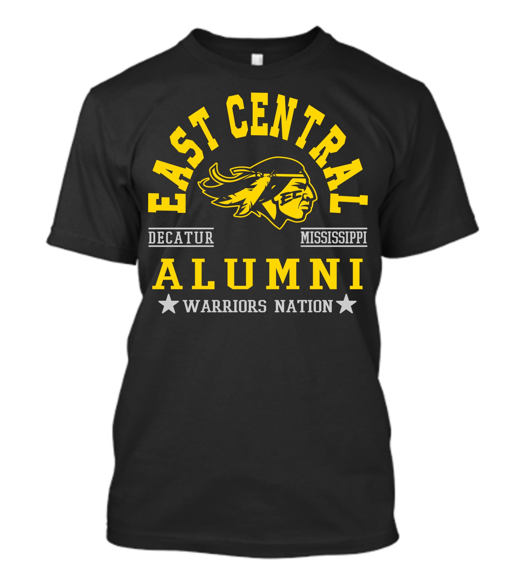East Central College Alumni Warriors Nation Decatur Mississippi T-Shirt