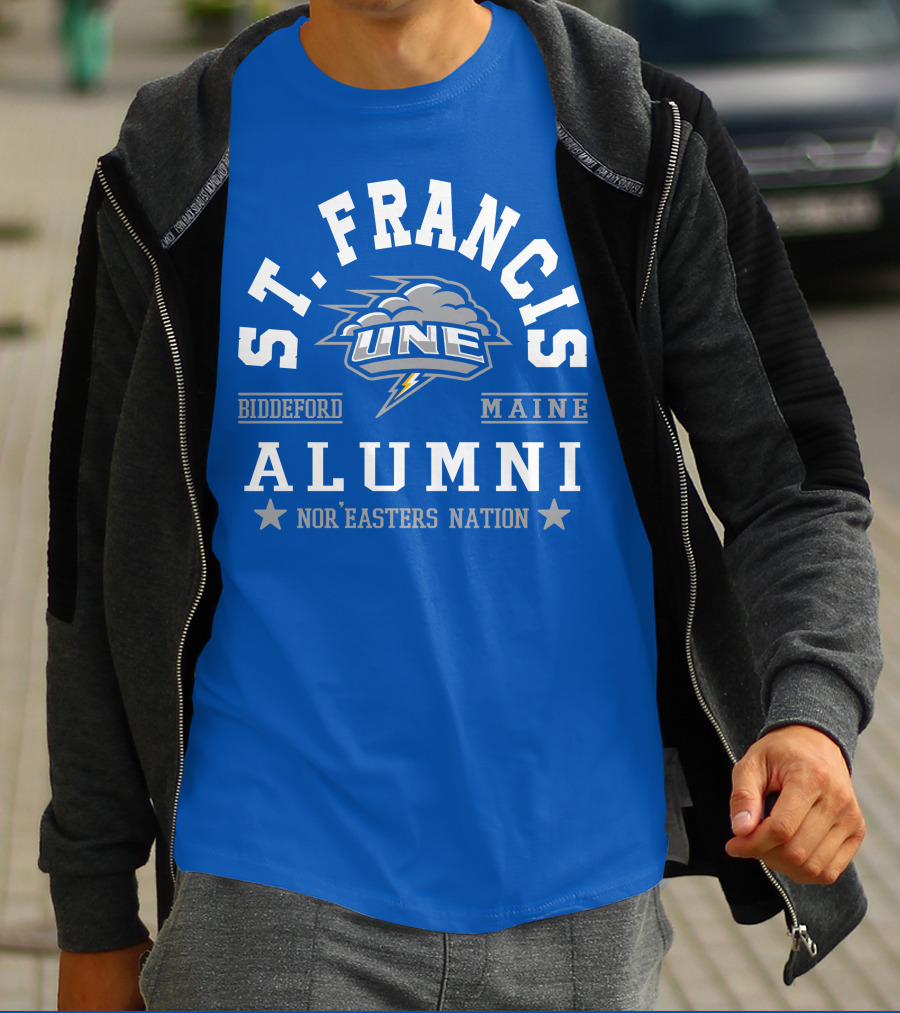 St. Francis Alumni UNE Nor'easters Nation Biddeford Maine T-Shirt