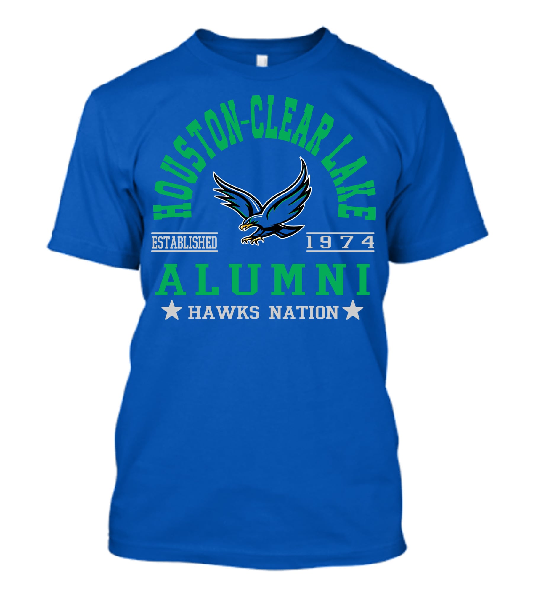 Houston-Clear Lake Alumni Established 1974 Hawks Nation T-Shirt