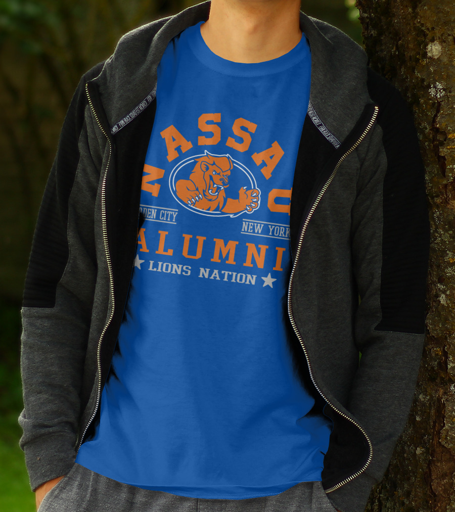 Nassau Garden City New York Alumni Lions Nation T-Shirt