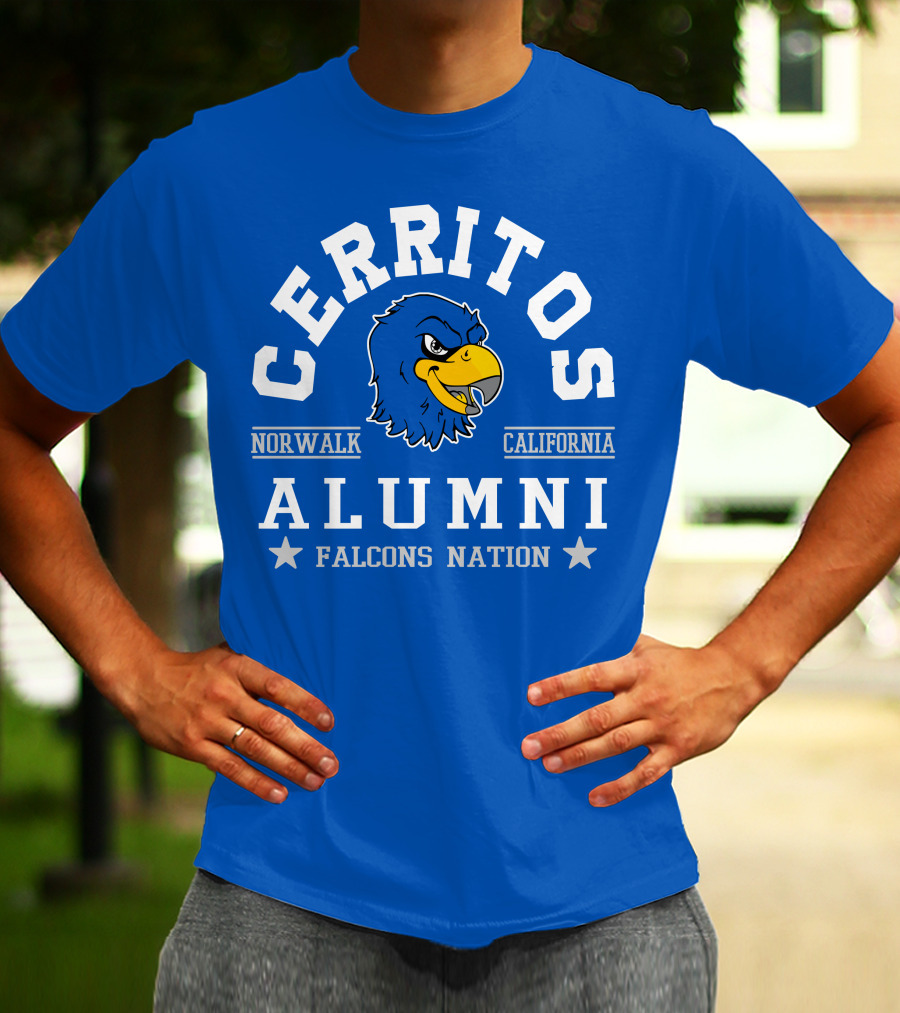 Cerritos Norwalk California Alumni Falcons Nation T-Shirt
