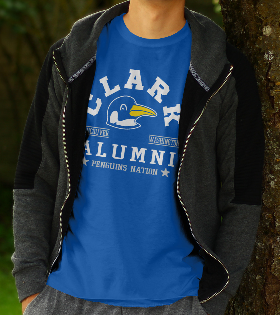 Clark College Vancouver Washington Alumni Penguins Nation T-Shirt
