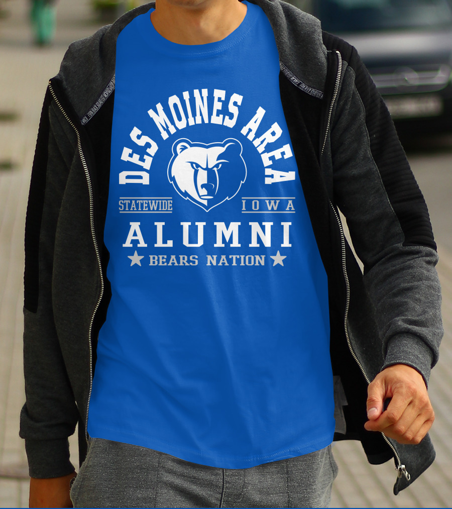 Des Moines Area Statewide Iowa Alumni Bears Nation T-Shirt