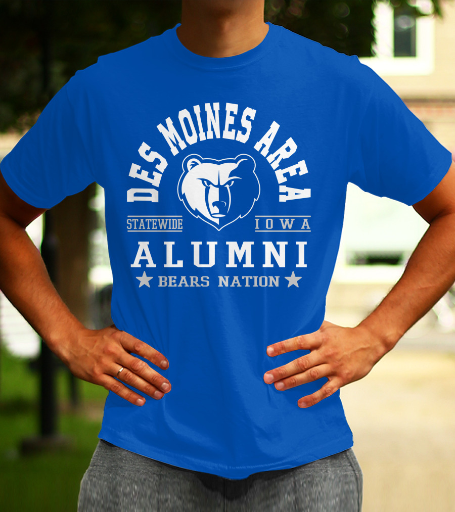 Des Moines Area Statewide Iowa Alumni Bears Nation T-Shirt