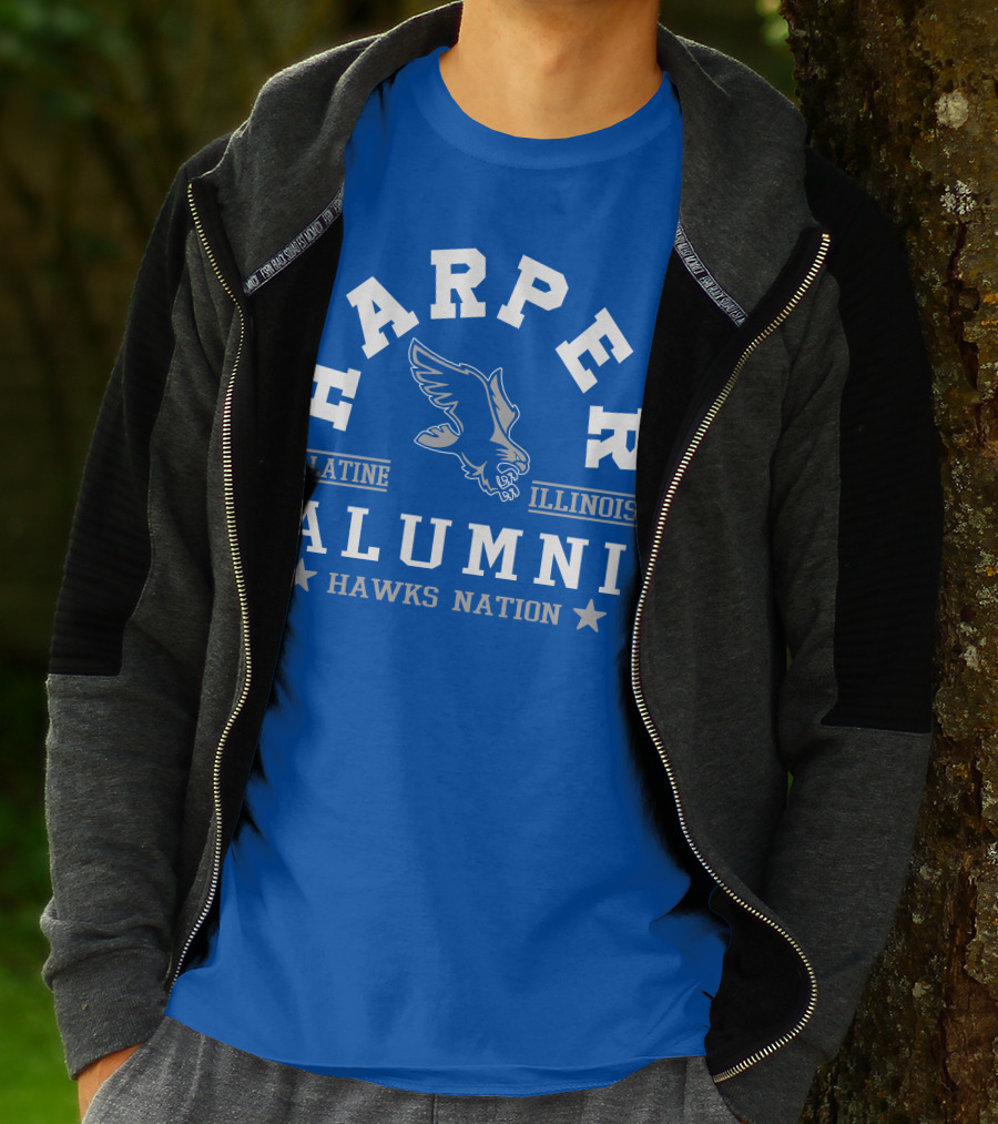 HARPER COLLEGE ALUMNI HAWKS NATION PALATINE ILLINOIS T-Shirt