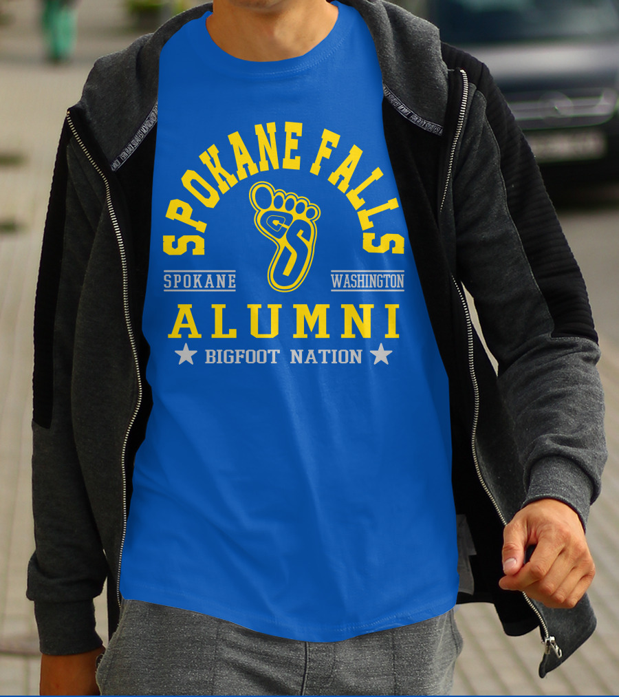 Spokane Falls Alumni Bigfoot Nation Spokane Washington T-Shirt