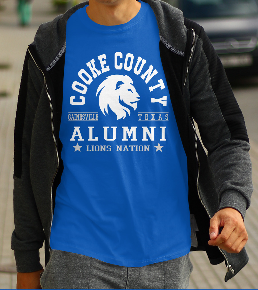 Cooke County College Alumni Gainesville Texas Lions Nation T-Shirt