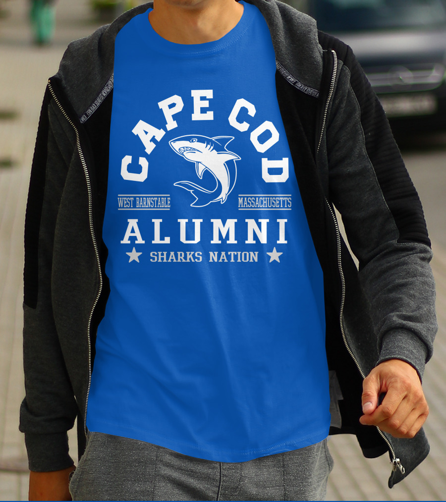 Cape Cod Alumni Sharks Nation West Barnstable Massachusetts T-Shirt