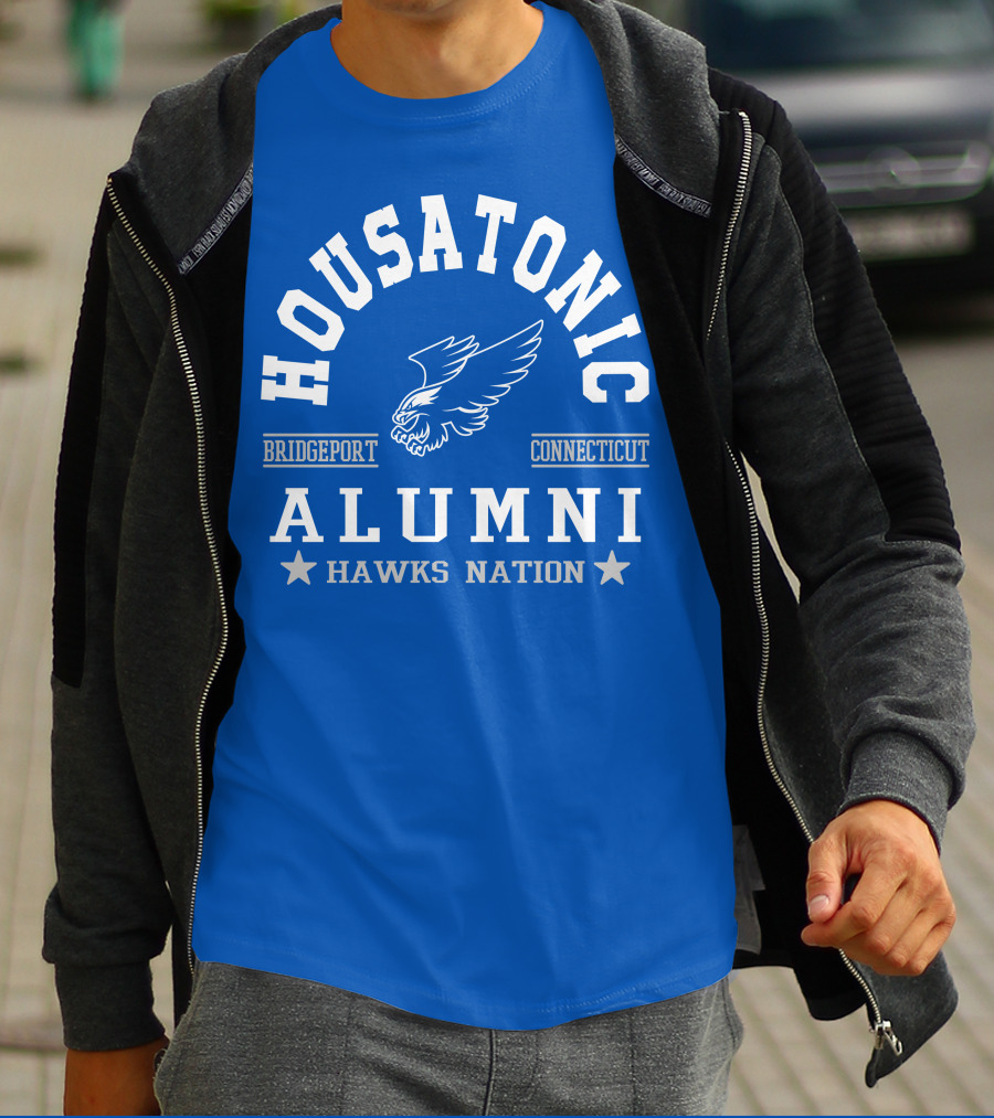 Housatonic Bridgeport Connecticut Alumni Hawks Nation T-Shirt